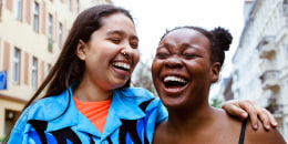 Laughing Lesbian Couple