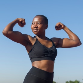 Black woman in fitness