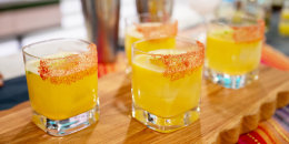 Classic Margarita, Spicy Mango Margarita, Strawberry Margarita & Pineapple Margarita